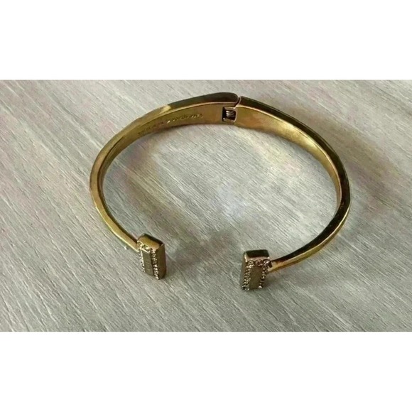 Kate Spade New York Gold Tone Pave Crystal Bar Cuff Bracelet - Picture 4 of 7